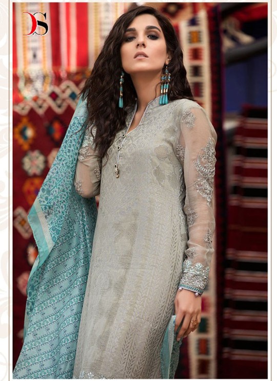 Grey Cotton Pakistani Salwar Kameez MARIA B-3 98005 By Deepsy