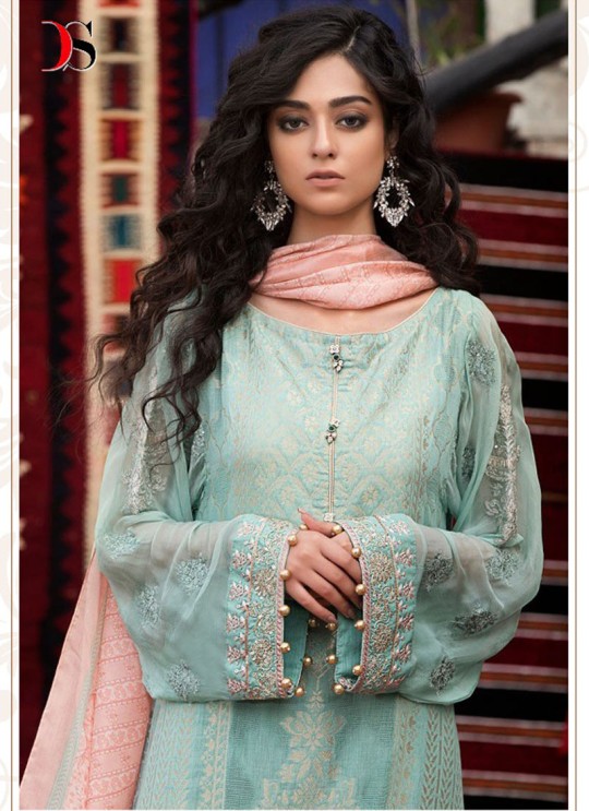 Teal Blue Cotton Pakistani Salwar Kameez MARIA B-3 98007 By Deepsy Teal Blue Cotton Pakistani Salwar Kameez MARIA B-3 98007 By Deepsy
