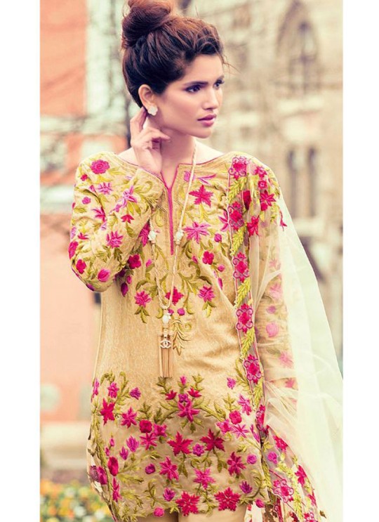Beige Cambric Cotton Embroidered Pakistani Salwar Suit ROSEMEEN CRAFTED LAWN BY FEPIC 17001 TO 17006 SERIES Fepic 17004 Beige Cambric Cotton Embroidered Pakistani Salwar Suit ROSEMEEN CRAFTED LAWN BY FEPIC 17001 TO 17006 SERIES Fepic 17004