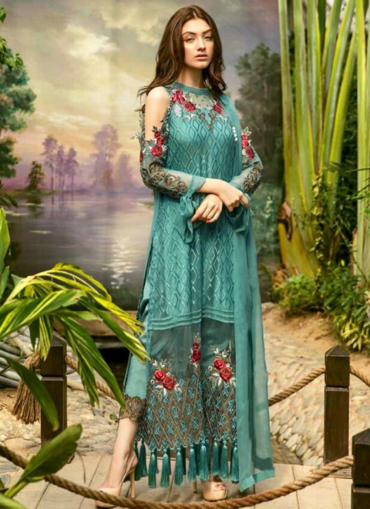 Teal Green Georgette Embroidered Pakistani Salwar Suit ROSEMEEN CLASSIC BY FEPIC 19001 TO 19006 SERIES Fepic 19001 Teal Green Georgette Embroidered Pakistani Salwar Suit ROSEMEEN CLASSIC BY FEPIC 19001 TO 19006 SERIES Fepic 19001