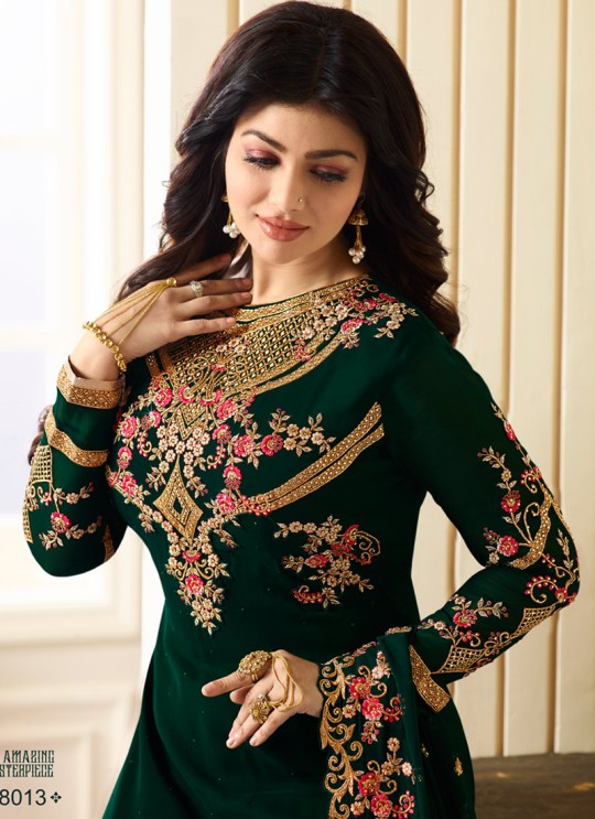 Green Georgette Churidar Suits SIMAR 18009 SERIES 18013 By Glossy Green Georgette Churidar Suits SIMAR 18009 SERIES 18013 By Glossy