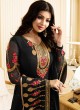 Black Georgette Straight Suit SUZEN 25102 By Glossy Black Georgette Straight Suit SUZEN 25102 By Glossy