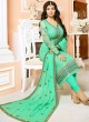 Green Georgette Churidar Suit SHEENAZ 802 By Glossy