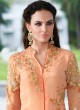 Peach Georgette Pant Style Suit VOGUISH 9804 By Glossy