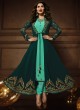 Green Georgette Wedding Wear Jacket Style Suit KOTI 10083S By Karma Trendz