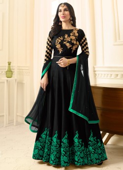 Green Silk Wedding Wear Floor Length Anarkali Pakeeza Vol 2 5457C Color By Karma Trendz