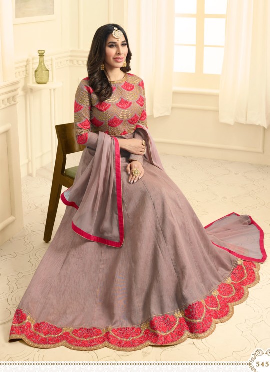 Pink Silk Wedding Wear Floor Length Anarkali Pakeeza Vol 2 5458 By Karma Trendz