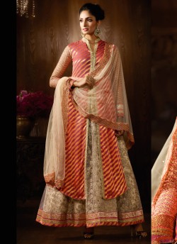 Pink Viscose Jacquard Wedding Wear Floor Length Anarkali Mother 8055 By Karma Trendz