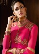 Pink Georgette Wedding Wear Anarkali Suit Mother & Daughter 8061 By Karma Trendz