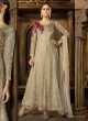 Beige Net Wedding Wear Jacket Style Suit Mother & Daughter 8192 By Karma Trendz