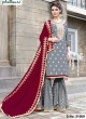 Grey Georgette Party Wear Pakistani Palazzo Salwar Kameez PHILLAURI VOL 8 21009 By PHILLAURI