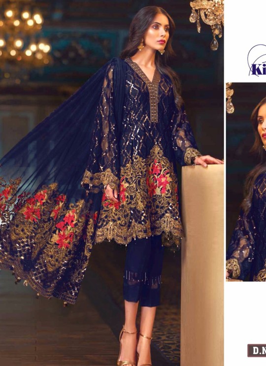 Blue Georgette Embroidered Pakistani Suit Jazmin-01C By Kilruba