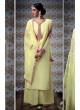 Yellow Georgette Palazzo Suit Kimora Heer 7308 SC/004013 Yellow Georgette Palazzo Suit Kimora Heer 7308 SC/004013