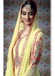 Yellow Georgette Palazzo Suit Kimora Heer 7308 SC/004013 Yellow Georgette Palazzo Suit Kimora Heer 7308 SC/004013