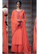Orange Georgette Palazzo Suit Kimora Heer 7309 SC/004014