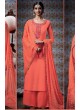 Orange Georgette Palazzo Suit Kimora Heer 7309 SC/004014 Orange Georgette Palazzo Suit Kimora Heer 7309 SC/004014
