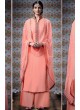 Peach Georgette Palazzo Suit Kimora Heer 7310 SC/004015 Peach Georgette Palazzo Suit Kimora Heer 7310 SC/004015