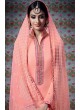 Peach Georgette Palazzo Suit Kimora Heer 7310 SC/004015 Peach Georgette Palazzo Suit Kimora Heer 7310 SC/004015