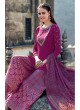 Magenta Cotton Satin Palazzo Suit Kimora Heer 8906 SC/010373