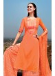 Orange Cotton Satin Palazzo Suit Kimora Heer 8907 SC/010375