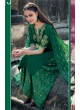 Green Cotton Satin Palazzo Suit Kimora Heer 8910 SC/010378