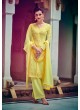 Yellow Georgette Pant Style Suit Kimora Heer 8912 SC/011239