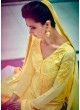 Yellow Georgette Pant Style Suit Kimora Heer 8912 SC/011239