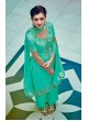 Turquoise Georgette Pant Style Suit Kimora Heer 8913 SC/011239