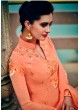 Orange Georgette Pant Style Suit Kimora Heer 8914 SC/011239