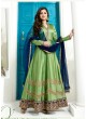 Green Art Silk Anarkali Suit Nitya Vol 100 1003 By Lt Fabrics