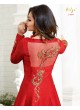 Crimson Red Art Silk Anarkali Suit Nitya Vol 100 1004 By Lt Fabrics