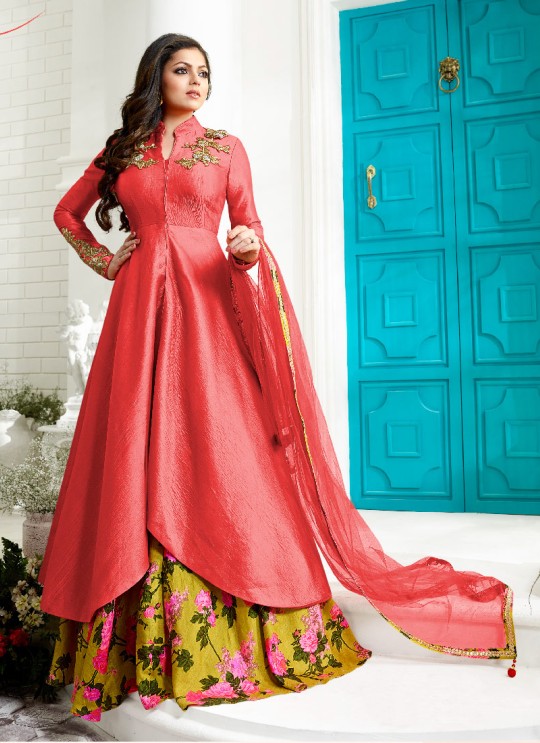Pink Art Silk Skirt Kameez Nitya Vol 100 1010 By Lt Fabrics