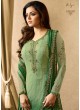Green Viscose Georgette Churidar Suit Nitya 1501 Series 1503 By Lt Fabrics