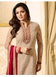 Beige Viscose Georgette Churidar Suit Nitya 1501 Series 1505 By Lt Fabrics