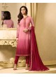 Pink Viscose Georgette Churidar Suit Nitya 1501 Series 1507 By Lt Fabrics