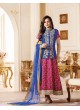 Magenta Georgette Jacket Style Anarkali Nitya 1601 Series 1606 By Lt Fabrics