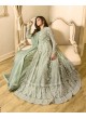 Green Net Jacket Style Anarkali Nitya Vol 117 1706 By Lt Fabrics