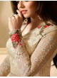 Cream Net Skirt Anarkali Nitya Vol 117 1708 By Lt Fabrics