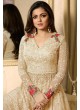 Cream Net Skirt Anarkali Nitya Vol 117 1708 By Lt Fabrics