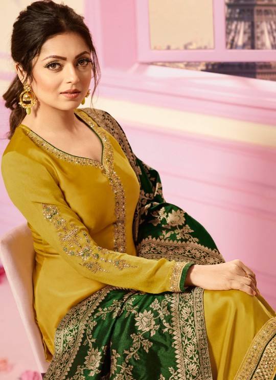 Mustard Georgette Satin Churidar Suit Nitya Vol 121 2106 By Lt Fabrics Mustard Georgette Satin Churidar Suit Nitya Vol 121 2106 By Lt Fabrics