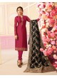 Maroon Georgette Satin Churidar Suit Nitya Vol 121 2107 By Lt Fabrics