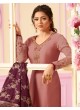 Peach Georgette Satin Churidar Suit Nitya Vol 121 2109 By Lt Fabrics