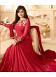 Maroon Georgette Gown Style Anarkali Nitya 88 Series 88001 By Lt Fabrics