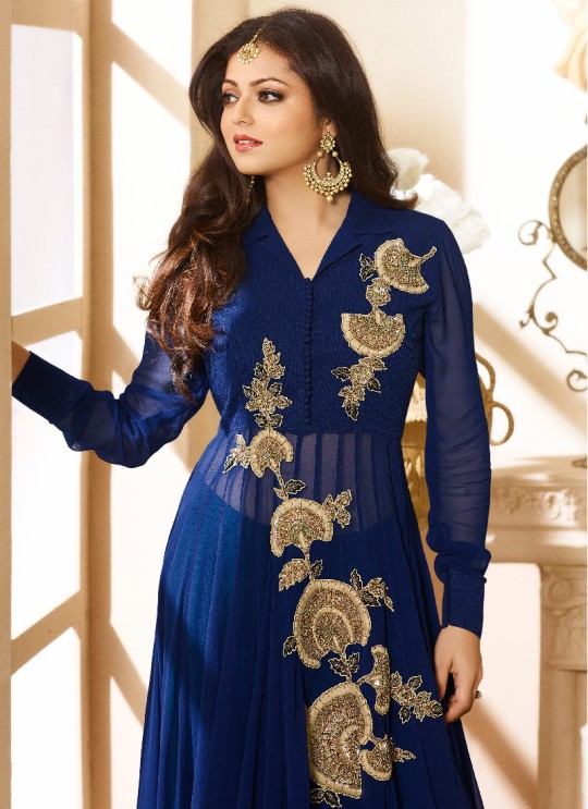 Blue Georgette Skirt Kameez Nitya 90 Series 90003 By Lt Fabrics Blue Georgette Skirt Kameez Nitya 90 Series 90003 By Lt Fabrics