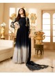 Black Georgette Gown Style Anarkali Nitya 90 Series 90005 By Lt Fabrics