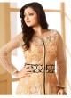 Gold Georgette Anarkali With Jacket Nitya 90 Series 90009 By Lt Fabrics