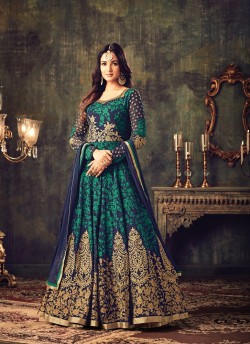 Blue Georgette Floor Length Anarkali Azara 4705 By Maisha