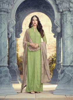 Green Georgette Pakistani Salwar Kameez Pearl 5506A Color By Maisha