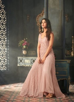 Pink Net Pakistani Salwar Kameez Tihor 5301 By Maisha