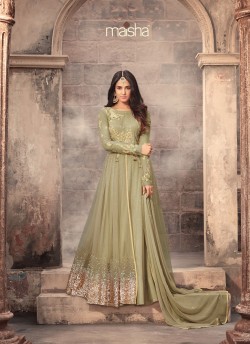 Zuaan By Maisha 5203 Colours 5203A to 5203B Net Embroidered Anarkali Suits